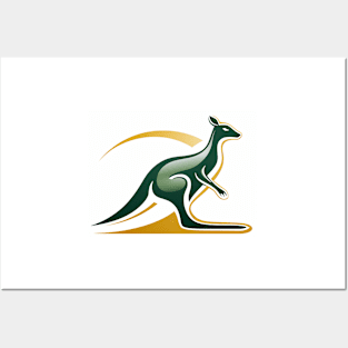 Kangaroo Logo Posters and Art